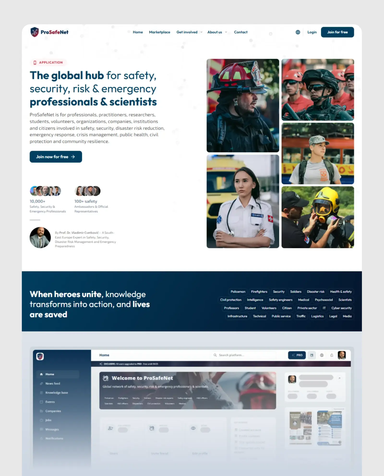 ProSafeNet marketing homepage